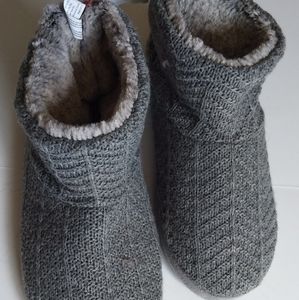 Sweater Knit Booties Grey Sz 9/10 Large